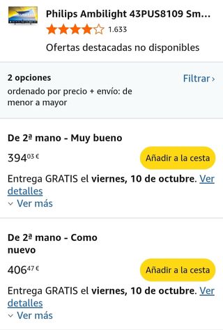 Philips 43PUS8109 Smart TV 4K LED