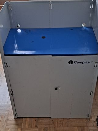 Armario Cocina Camping Metal Azul/Gris