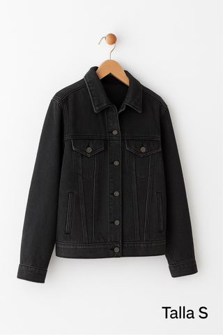 Chaqueta vaquera Zara negra Talla S