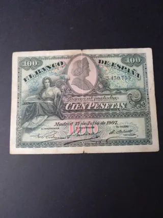 ALEGORIAS 100 PESETAS.