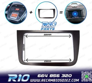 MARCO GRIS RADIO 2-DIN PARA SEAT ALTEA TOLEDO