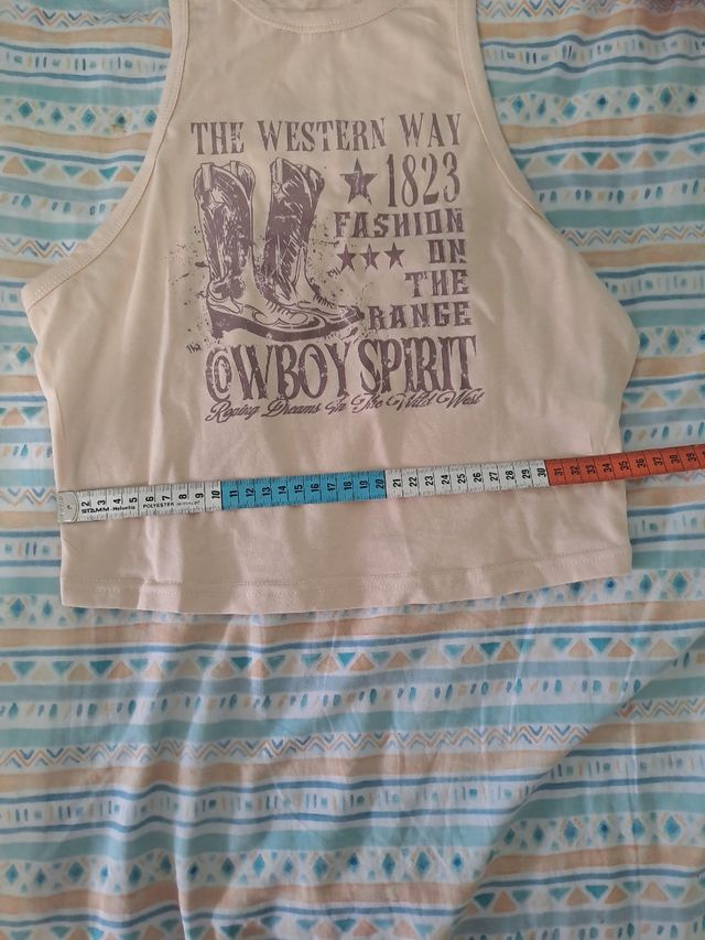 Maglietta Senza Maniche Cowboy Spirit SHEIN Taglia M