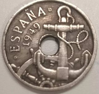 Moneda 50 céntimos España 1949 Franco