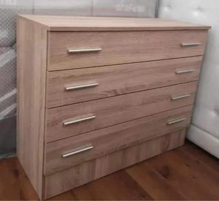 Cómoda Cajonera Madera y Metal