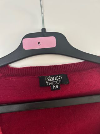 Chaqueta de punto Blanco Talla M Granate
