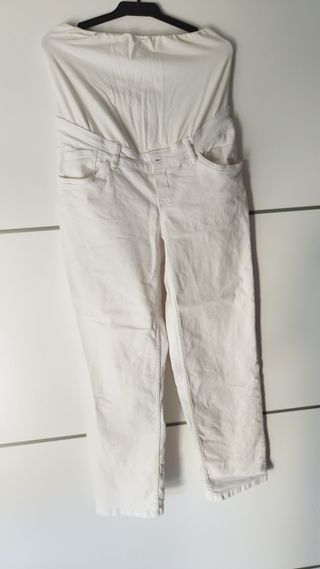 Pantalón premamá blanco