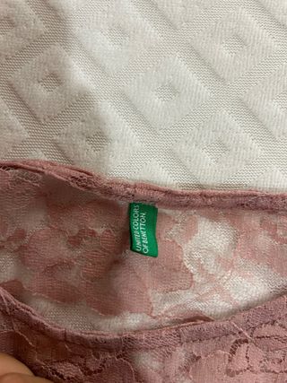 Maglia rosa pizzo rock chic