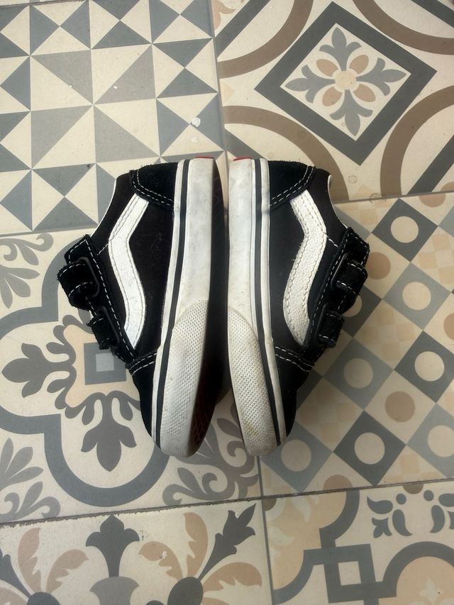 Vans Old Skool Negro Velcro Niños
