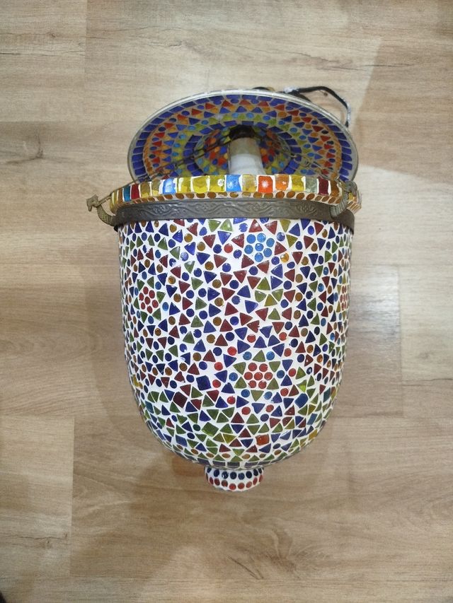 Lámpara de techo artesanal de cristal