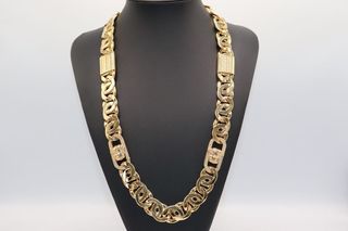 CADENA XXL TIPO CARTIER MEDUSA BICOLOR, HUECA ORO