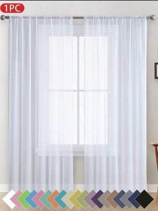 2 Cortinas blancas 250x100cm