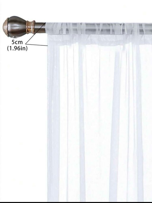 2 Cortinas blancas 250x100cm