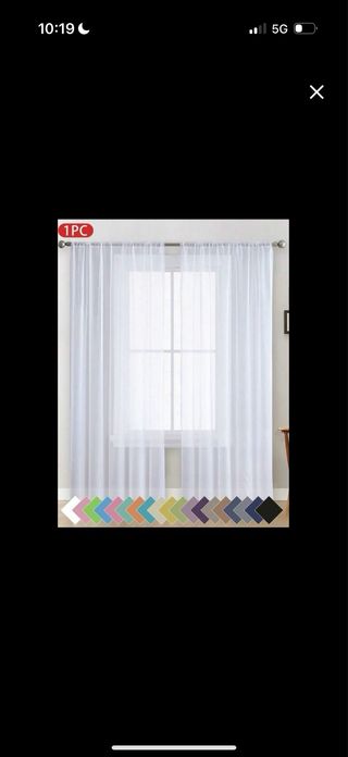 2 Cortinas blancas 250x100cm