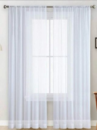 2 Cortinas blancas 250x100cm