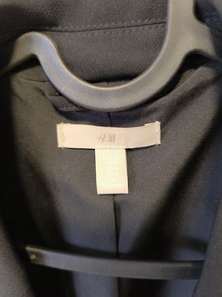Blazer H&M Negro Doble Botonadura