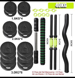Pesas 40 kg Set Mancuernas Gimnasio