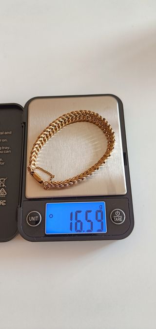 Pulsera bañada de Oro 16.59g