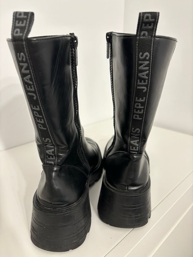 Botas Pepe Jeans Negras Num 40 Cremallera lateral