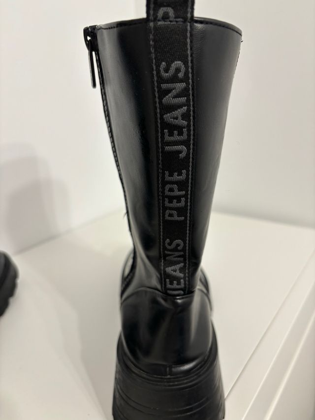Botas Pepe Jeans Negras Num 40 Cremallera lateral