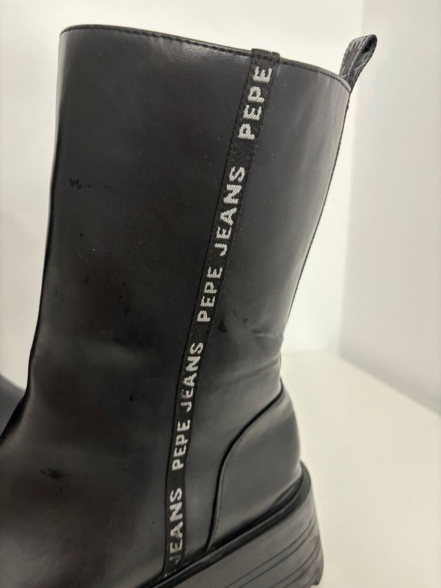 Botas Pepe Jeans Negras Num 40 Cremallera lateral