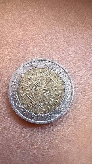 Moneda 2€ Francia 2001 Rara