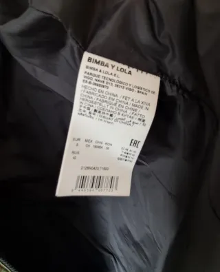 Plumífero Bimba y Lola verde acolchado