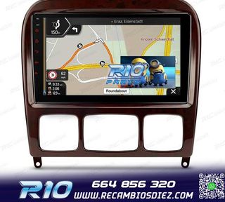 RADIO GPS ANDROID 13 PARA MERCEDES CLASE S W220 98-05