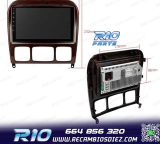 RADIO GPS ANDROID 13 PARA MERCEDES CLASE S W220 98-05