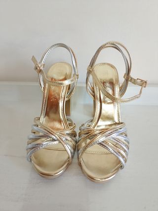 Sandali donna Primadonna oro e argento