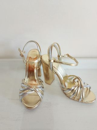 Sandali donna Primadonna oro e argento