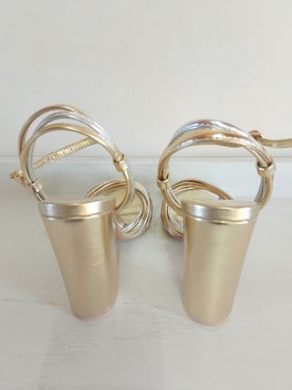 Sandali donna Primadonna oro e argento