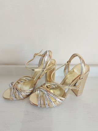 Sandali donna Primadonna oro e argento