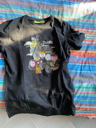 Maglietta Faccine Nera Unisex L ragazzo/a