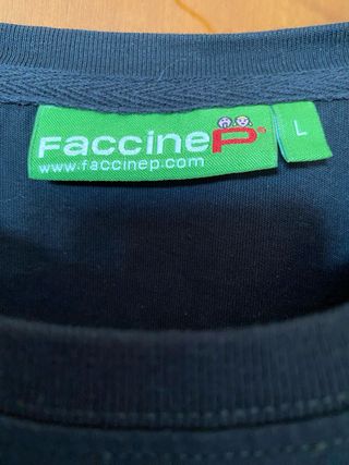 Maglietta Faccine Nera Unisex L ragazzo/a