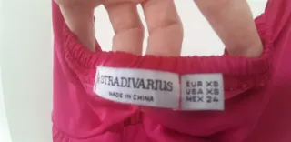 Vestido Bershka satén fucsia T.XS