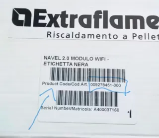Extraflame Navel 2.0 Modulo WIFI Etichetta nera