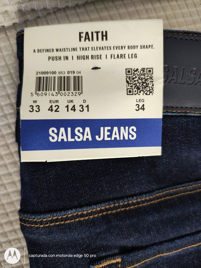 Pantalón Salsa Jeans Faith Talla 42 Azul