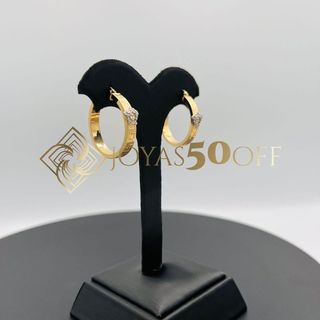 PENDIENTES ARO MEDUSA Y GRECA. Oro 18k. 