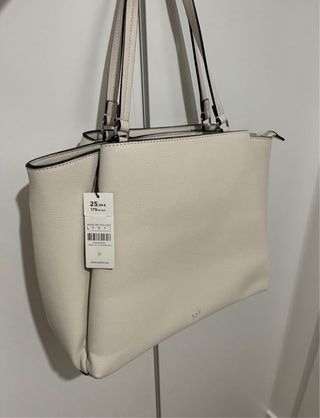 Bolso Parfois Beige/Blanco con etiqueta