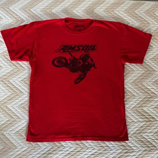 Camiseta Amsoil Motocross Vintage Roja Talla S/M
