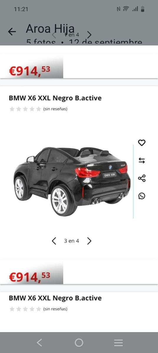 BMW X6 2024 coche eléctrico de niños