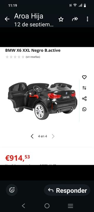 BMW X6 2024 coche eléctrico de niños 