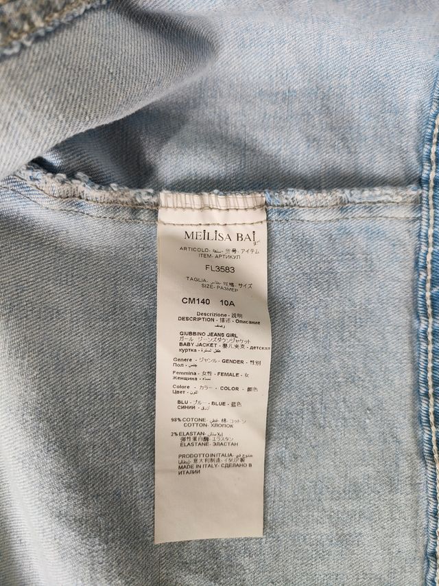 Giubbino jeans bambina 10 anni