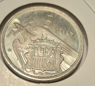 Moneda 5 Pesetas 1957 Sin Circular
