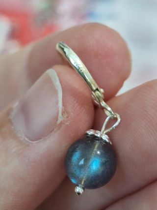 Orecchini Argento 925 e Labradorite Naturale AA