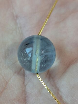 Collana Argento 925 Acquamarina Naturale Blu