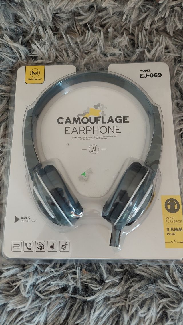 Auriculares Camuflaje Nuevos En Caja