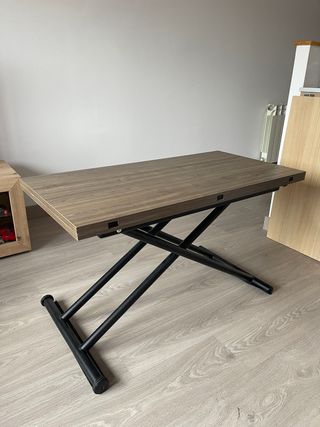 Mesa comedor extensible madera y metal