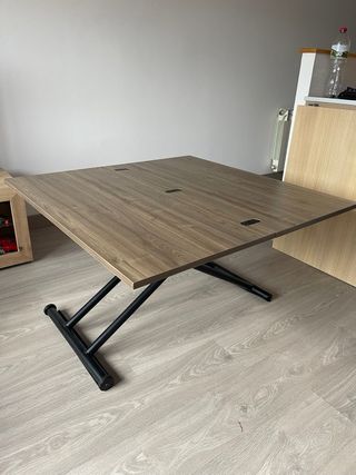 Mesa comedor extensible madera y metal