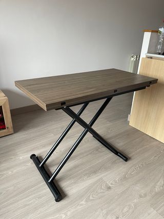 Mesa comedor extensible madera y metal